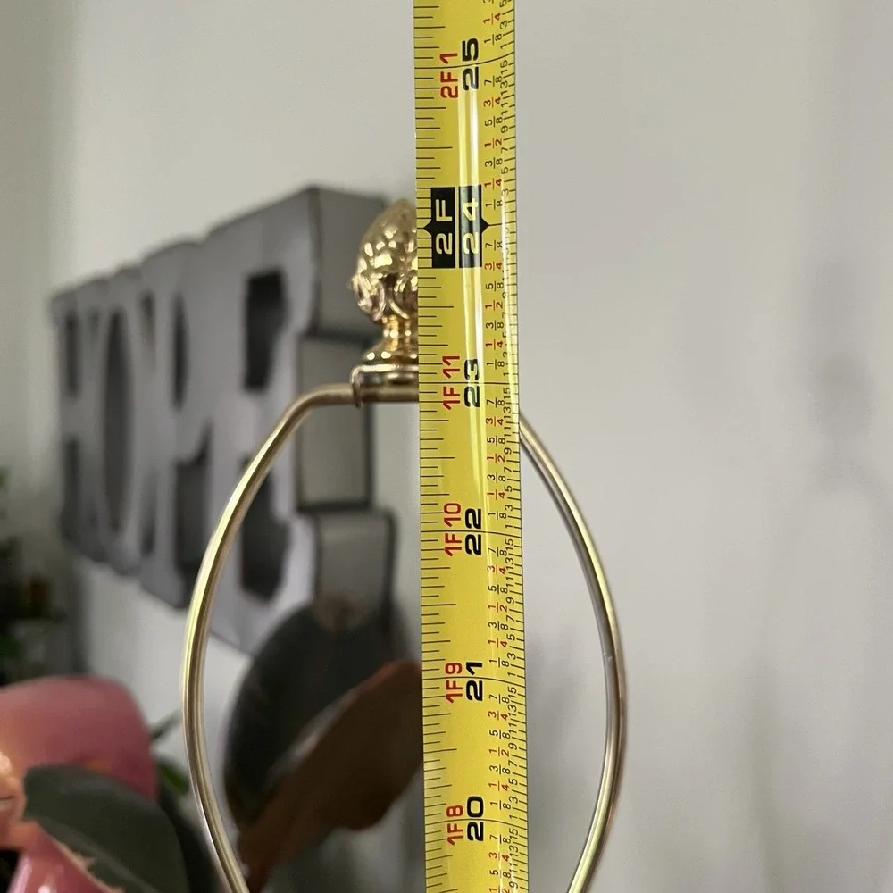 Vintage Brass Pineapple Table Lamp No Shade, Harp And Finial Included - Repaired